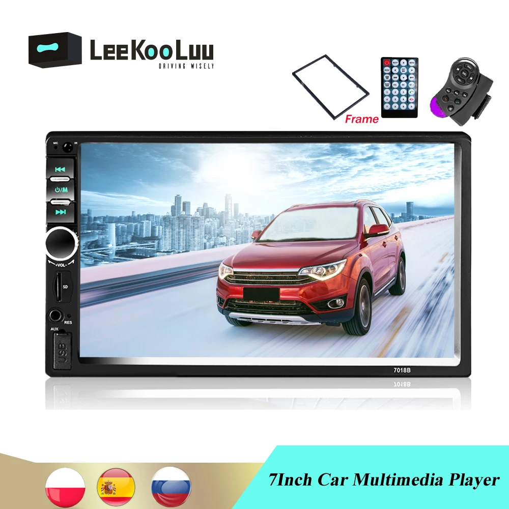 Автомагнитола LeeKooLuu мультимедийный плеер 2DIN с 7 &quotэкраном Bluetooth камерой заднего