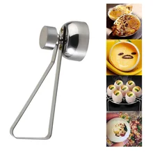 Raw Egg Cracker Separator Premium Stainless Steel Boiled Egg Topper Shell Cutter Knocker Durable Kitchen Gadgets Egg Opener