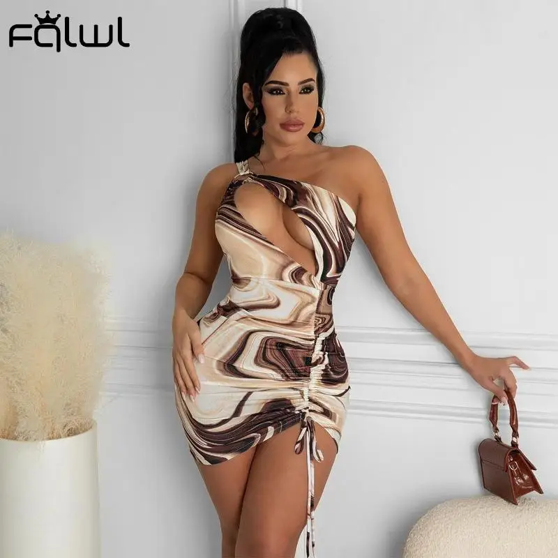 FQLWL уличная одежда повседневные платья для женщин 2021 открытое облегающее платье
