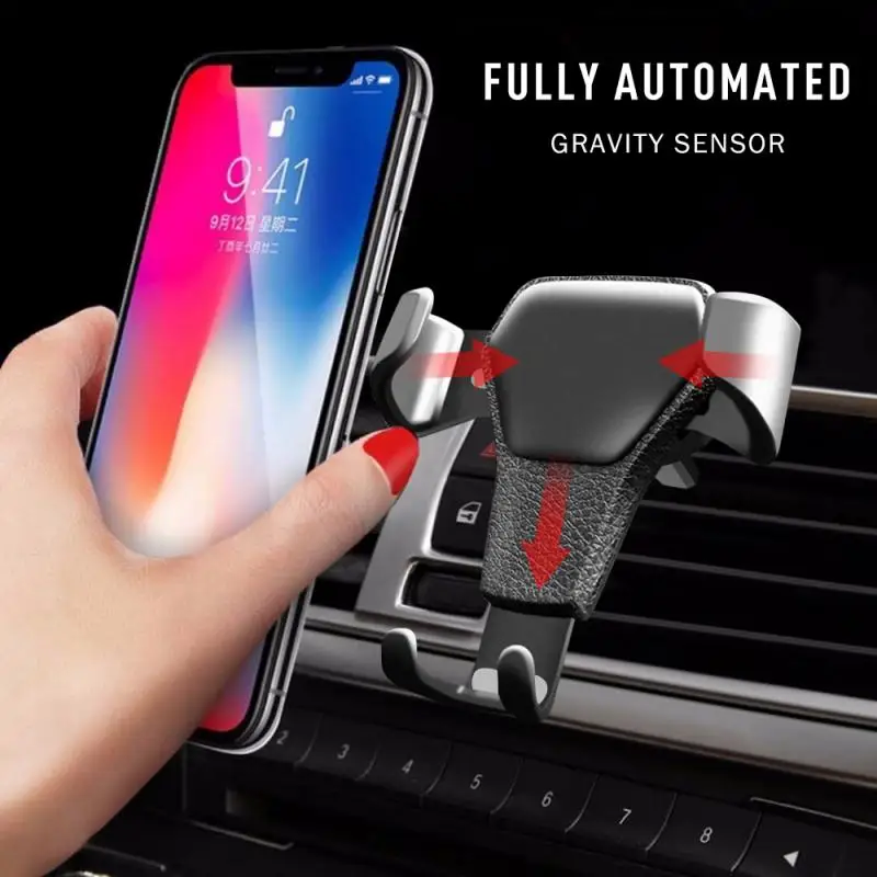 Mobile Phone Holder Gravity Car Mount Anti-skid Anti-fall Scratching Car Air Outlet Gravity Cell Phone For IPhone Samsung Xiaomi