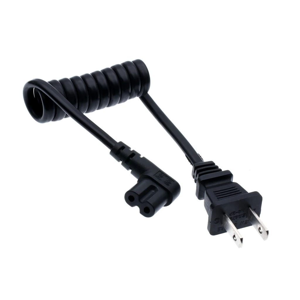 JP US NEMA 1-15P 2-контактный штекер к IEC320 C7 IEC 320 женский AC короткий портативный шнур PU