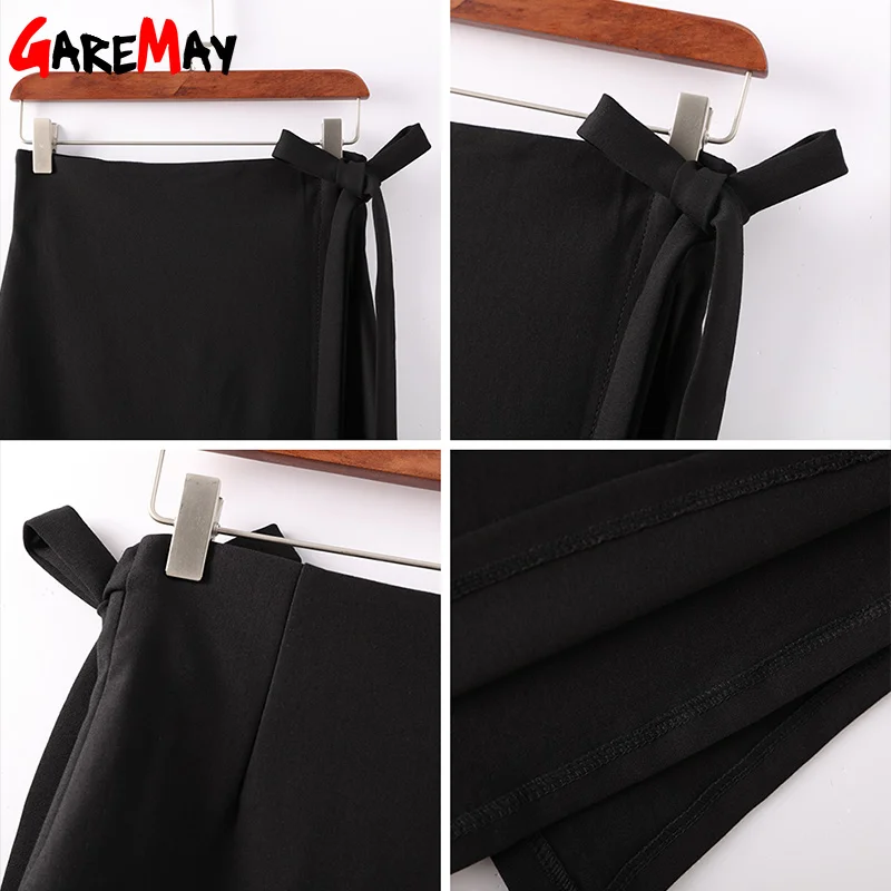 

GAREMAY Sexy Skirt Womens Split Slim High Waist Skirt Summer A-Line Women Skirts Plus Size 4XL Office Lady Workwear Solid Skirts