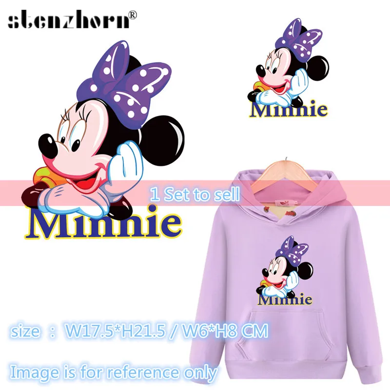 Set-06 Микки Минни мультфильм наклейки DIY теплопередачи термо клейкие Пластыри для одежды гладить на переводе для одежды - Цвет: Set-06