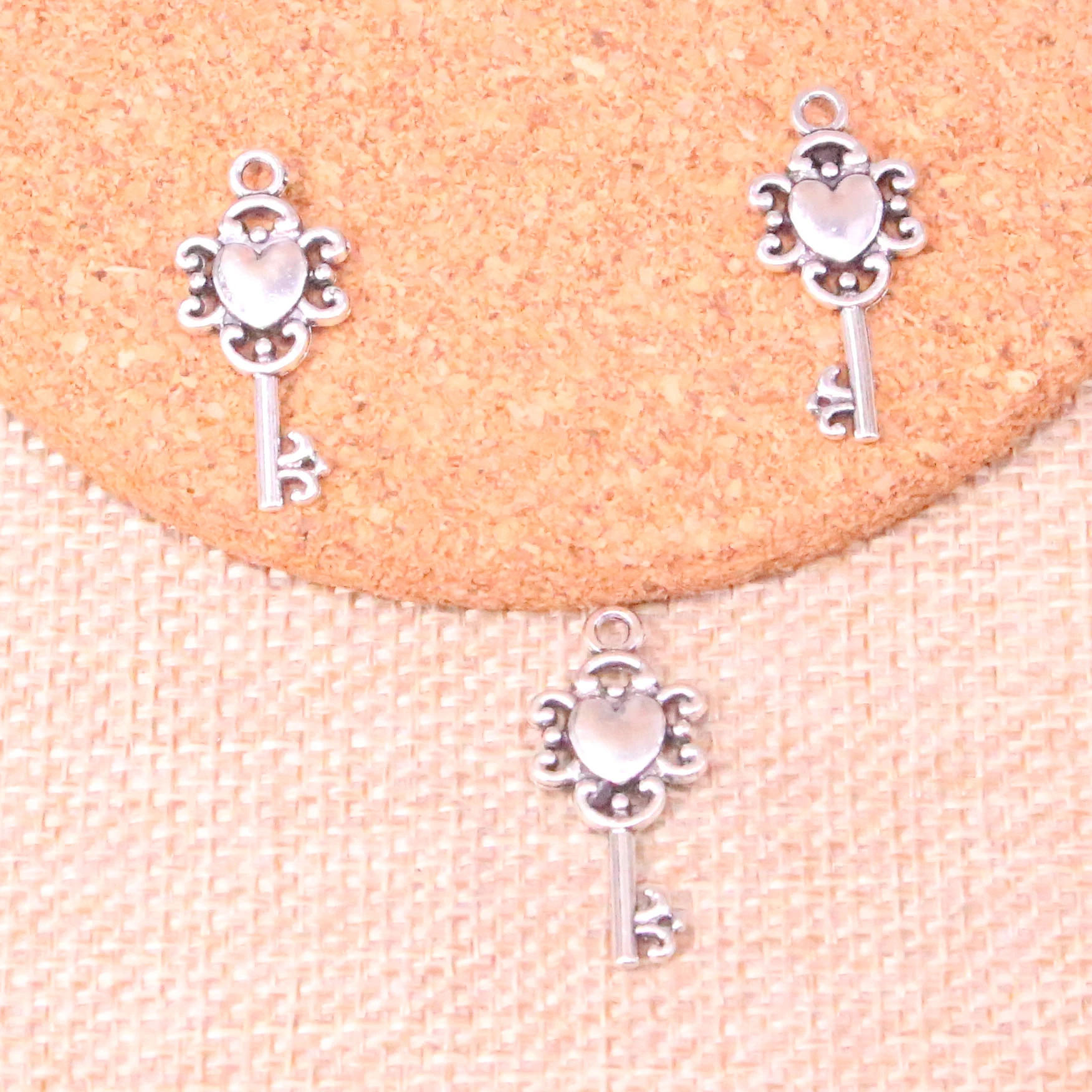 92pcs Retro Treasure Chest Key Charms Zinc alloy Pendant For necklace earring bracelet jewelry DIY handmade 25*12mm - купить по