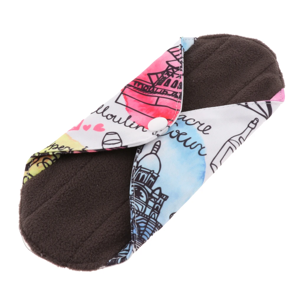 Моющаяся менструальная гигиеническая прокладка из угольного бамбукового