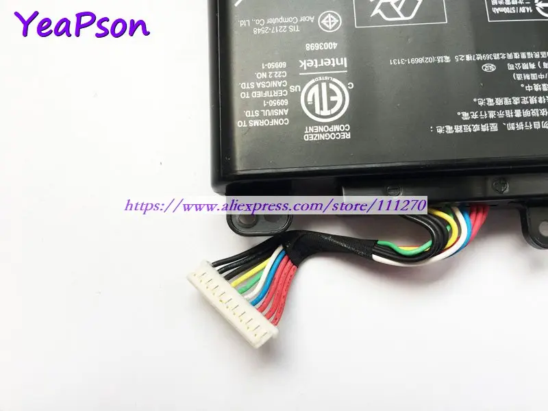 Yeapson 14 8 V 6000mAh подлинный AS15B3N Аккумулятор для ноутбука Acer Predator 15 | Компьютеры и офис
