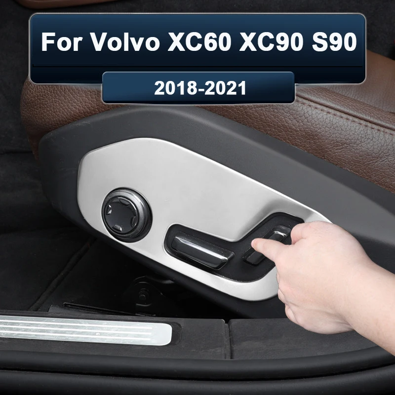 

Car Seat Adjustment Cover Knob Button Switch Trim Frame Sticker For Volvo XC60 XC90 S90 2018 2019-2021 Car Styling Accessories