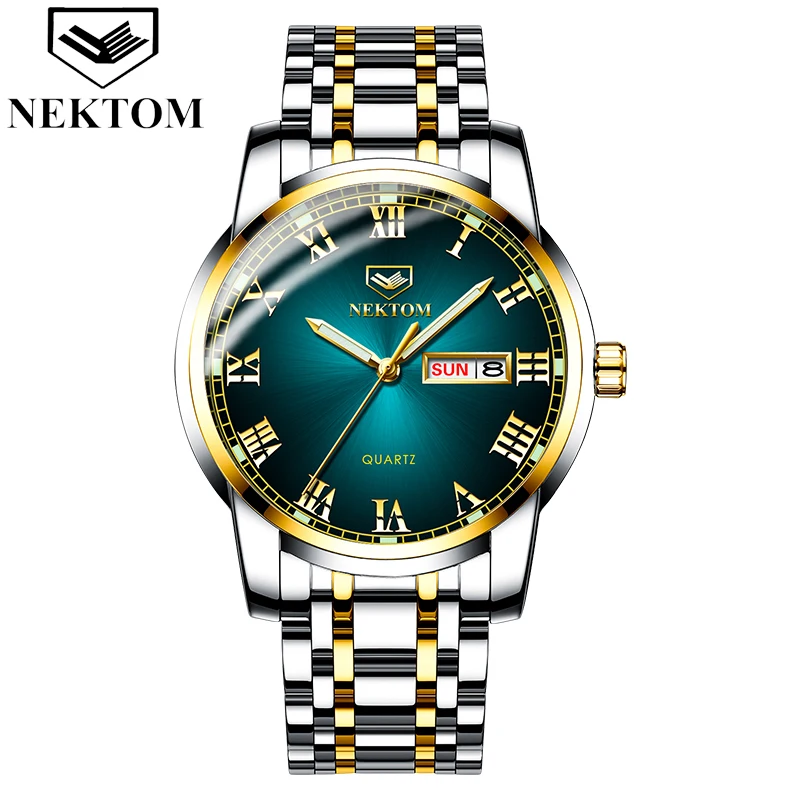 Кварцевые часы Роскошные модные деловые спортивные водонепроницаемые мужские
