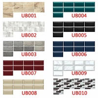 new 9pcs 3d wall decors brick tile self adhesive waterproof kitchen bathroom wall stickers home decor accessories