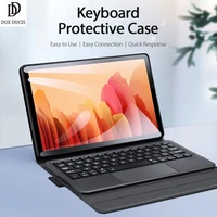 protective leather case keyboard for samsung tab a7 2020 wirless keyboard cover quick response sturdy folding stand dux ducis