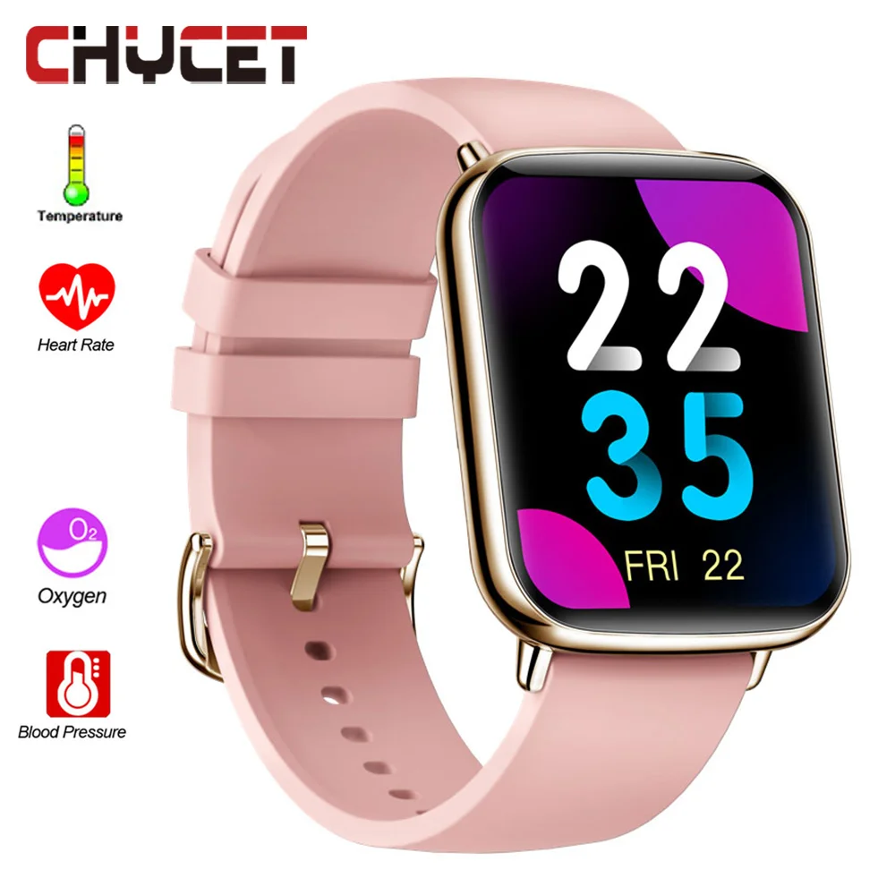 

Смарт-часы CHYCET с пульсометром и тонометром, фитнес-трекер, водонепроницаемые Смарт-часы, мужские спортивные цифровые часы с сенсорным экран...