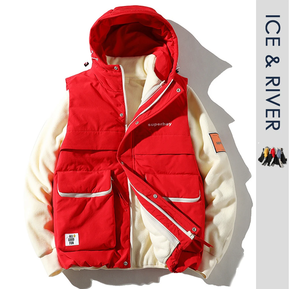 Мужская повседневная куртка на утином пуху с капюшоном модная теплая парка