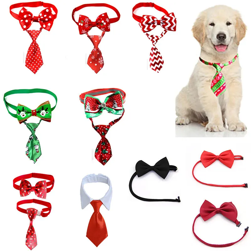 Hot Sell 1PCS Christmas Dog Bow Tie Grooming Pet Product Handmade For Puppy Cat Dog Tie Bow Tie Puppy Dog Accessories 13 Colors