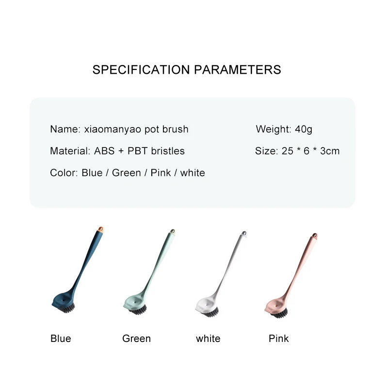 

Long Handle Pan Pot Brush Dish Bowl Washing Cleaning Brush Household Kitchen Cleaning Tools Multifunction Convenient