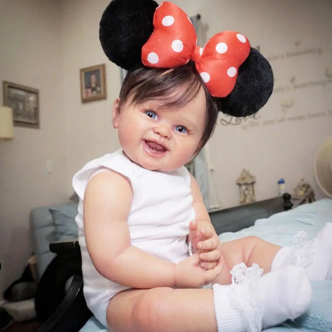 Кукла реборн Мягкая силиконовая Реалистичная кукла-младенец с видимыми жилами и