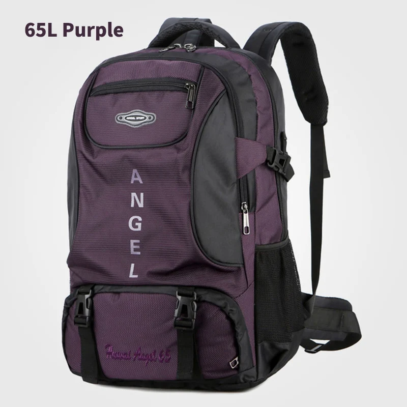 65L-Purple Kuбаг 65L Открытый Рюкзак Кемпинг альпинистская сумка водонепроницаемый альпинистские походные рюкзаки Molle спортивная сумка альпинистский рюкзак - Цвет: 65L-Purple
