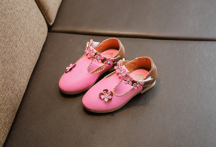 Новинка весна осень 2019 обувь для девочек с мягкой подошвой и цветами принцессы