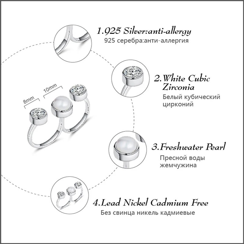 Женские кольца на пальцы SA SILVERAGE свадебные наборы из стерлингового серебра 925