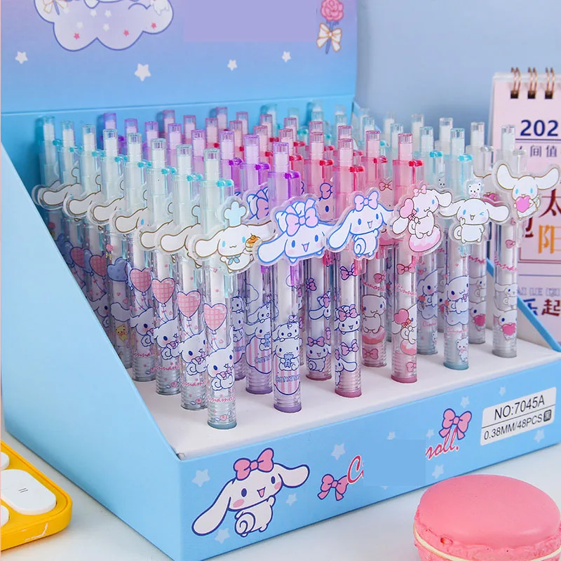 

48 pcs/lot Creative Dog Press Gel Pen Cute 0.5mm black Ink Signature Pens Promotional Gift Office School Supplies
