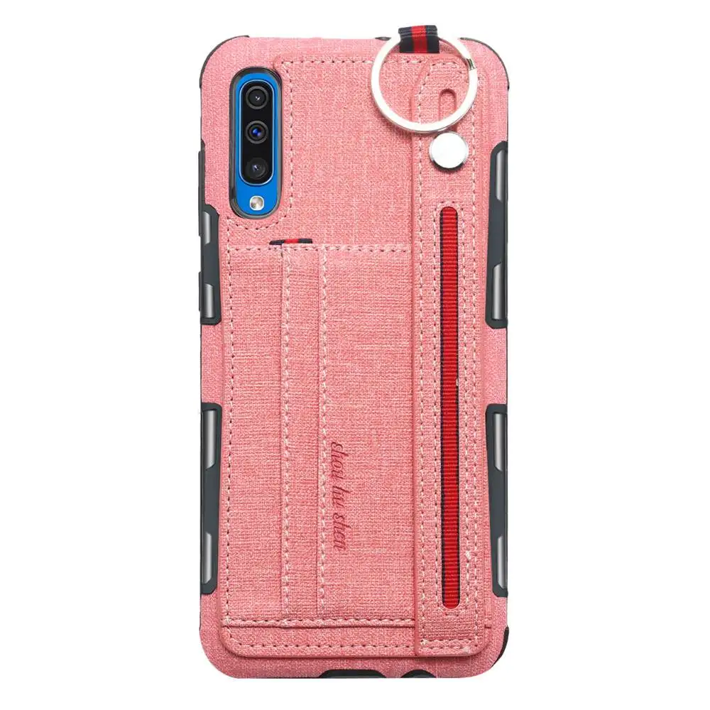 Чехол с ремешком и отделением для карт samsung Galaxy A10 A20 A30 A50 A70 M M10 M20 M30 кожаный