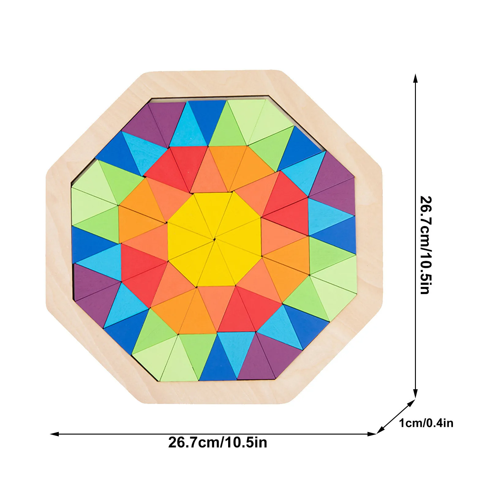 

Rainbow Stacker Building Blocks Educational Octagon Baby Toys Puzzle Montessori Learning Toy Quebra-cabea De Arco-ris 2021