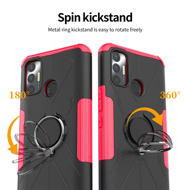 Holder Cover For Tecno Spark 7 Case For Tecno Spark 7 Capas Shockproof Bumper Back Magnetic For Fundas Tecno Spark 7 7T Cover