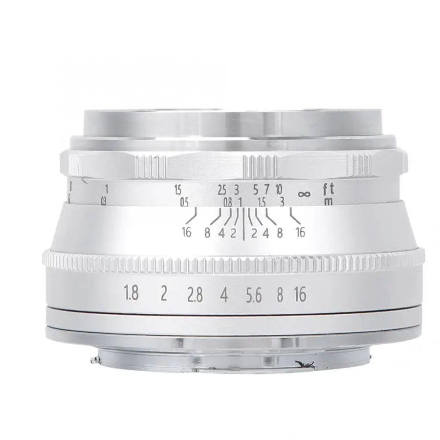 

Lightdow White 25mm F1.8 Manual Focus Lens Large Aperture Prime Lens for Cannon Nikon Sony Fuji Olympus Mirroeless Cameras