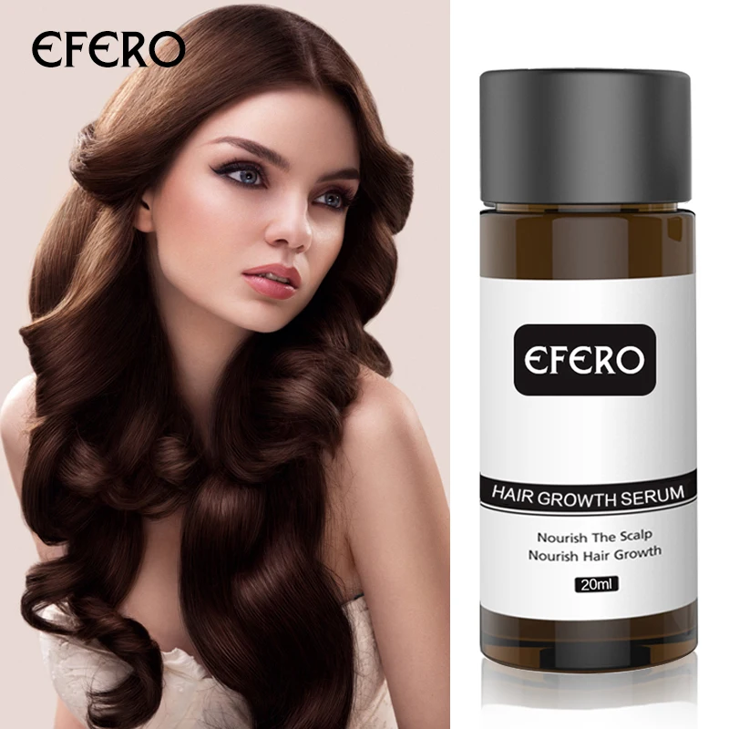 EFERO эссенция для роста волос, для мужчин, для женщин, для предотвращения выпадения волос, быстро, мощная Сыворотка для роста волос, удлиненная, более густая, уход за волосами