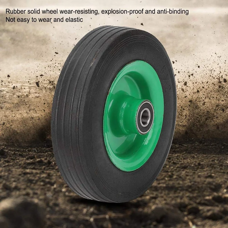 

6 Inch Explosion-Proof Tire Wear-Resistant Wheel Roller Replacement Industrial Grade Rubber Caster for Transportation