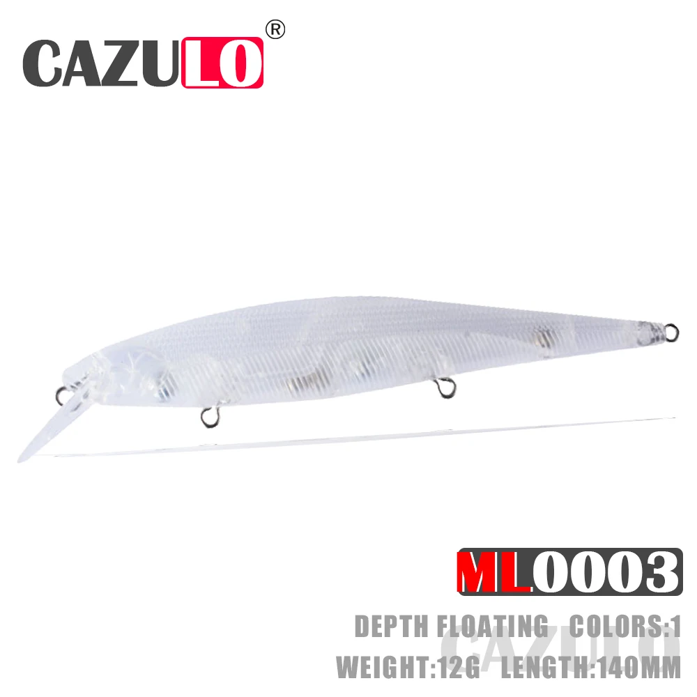 

Fishing Accessories Unpainted Lure Minnow 12g 14cm Floating Blank Mino Isca Artificial Floating Trolling Blackfish Tackle Leurre