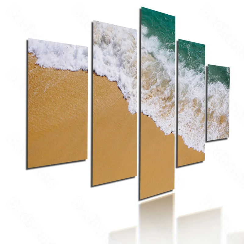 

Indoor Hanging Mural Homestay Bedroom Wall Covering Dormitory Furnishings Warm Bedside Beach Blue Waves Painting