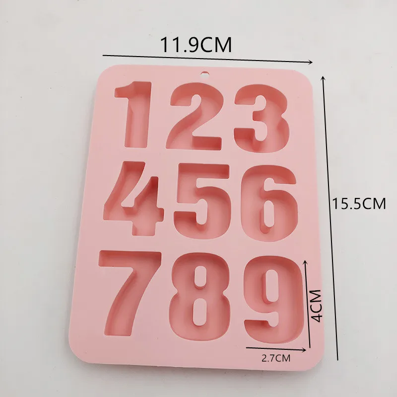 Силиконовая форма для льда с 9 ячейками инновационная Цифровая из смолы кофе желе