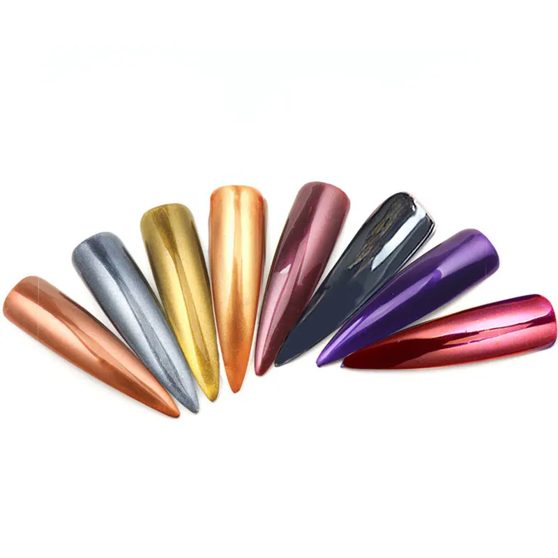 Металлический жемчужный матовый акриловый порошок для ногтей Блестки