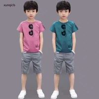 new arrival summer boy clothing baby boy short sleeve t shirt shorts2pc kids outfits baby children boys clothes set