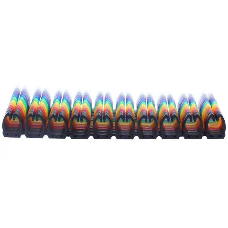 10 Pcs Multicolor Plastic Cable Markers Wire Cord Management Bar | Обустройство дома