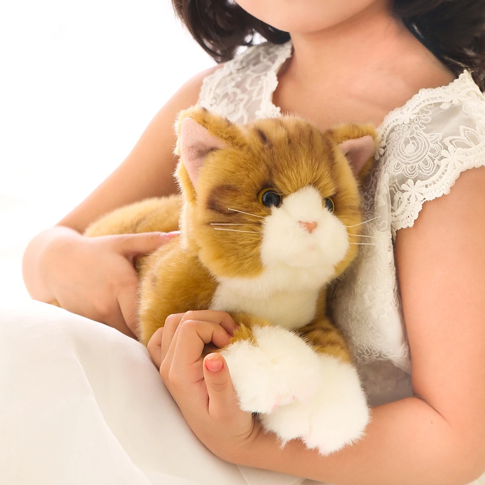 Милые плюшевые игрушки с имитацией кошки Реалистичные Модели кошек животными