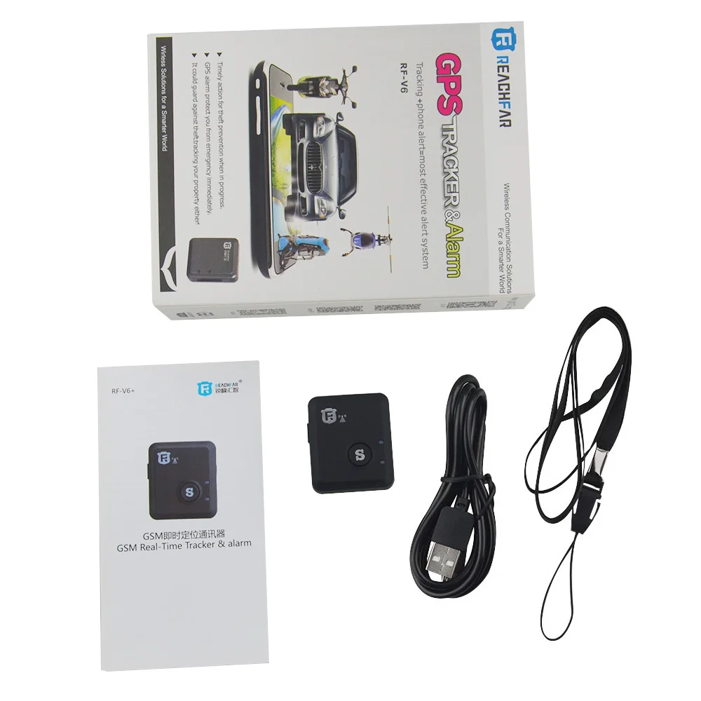 Мини-трекер RF-V6 + GPRS автомобильный трекер для мотоцикла LBS GSM-локатор GSM-станция