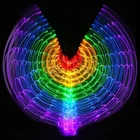 Крылья для танца живота крылья Исиды СВЕТОДИОДНЫЕ Светящиеся Крылья для танца живота костюм крылья бабочки для взрослых и детей отправляют палочки