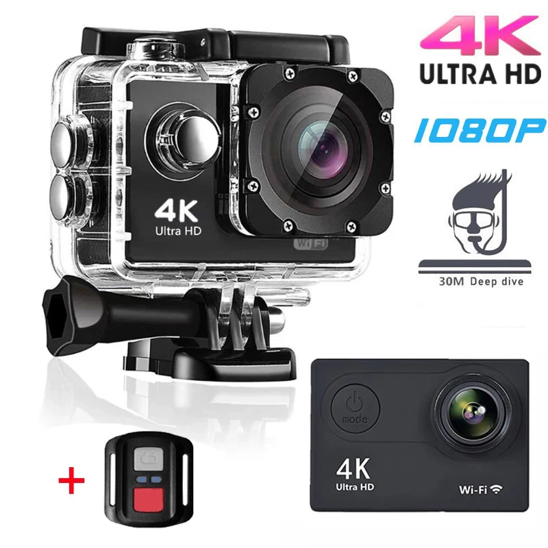 

Original H9 Action Camera Ultra HD 4K/30fps WiFi 2.0-inch 170D Underwater Waterproof Helmet Video Recording Cameras Sport Cam