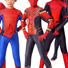 The Avengers Cosplay Spider-Man Halloween Costume Peter Parker JuatSaiyan Suit Superheros Bodysuit For Kids Adult