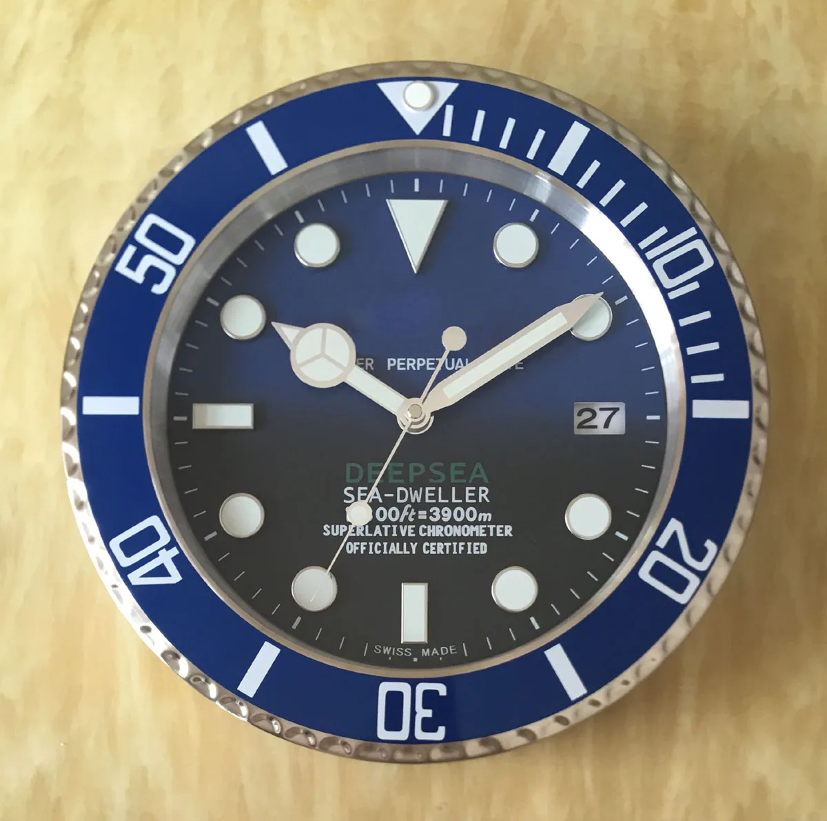 Большие настенные часы с градиентом современный дизайн Светящиеся Настенные