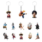 Bandai цельный персонаж крутой Луффи Usopp эпоксидная смола 2D кольцо для ключей на рюкзак школьная сумка подвеска брелок креативные ювелирные изделия FDW150