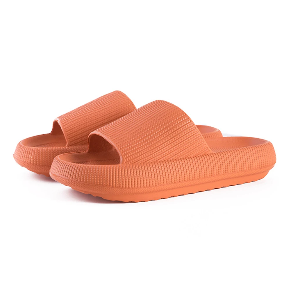 

2021 Thick Sole Home Women Slippers 4cm Heel Ladies Platform Flat Shoes Non-slip EVA Living Room Indoor Slides Women Slippers