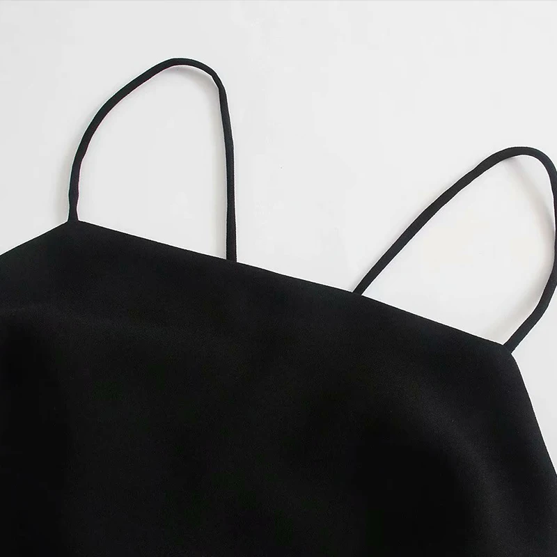 

TRAF Women's Dress Pure Color Pleated Bow ZA Dress Woman Nightclub Dance Floor Party Black Dresses Sexy Clothing For Summer 2021