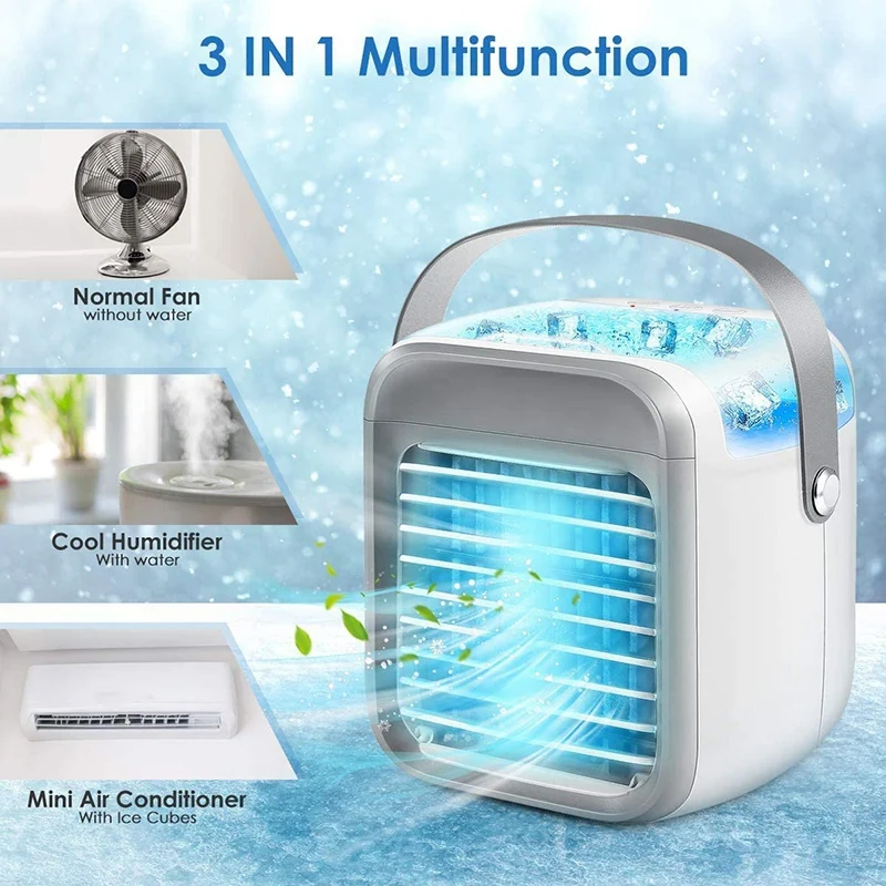 

Portable Air Conditioner, Personal Air Cooler 3-In-1 Air Conditioner, Compact Evaporative Cooler Air Humidifier