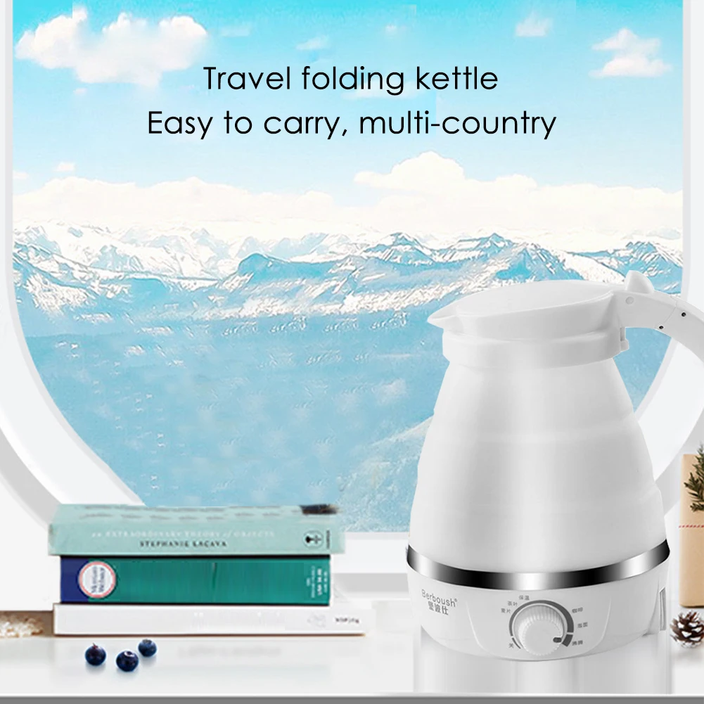 

0.6L Mini Foldable Portable Electric Kettle Compression Travel Folding Kettle Quick Boiling Kettles EU/US Plug