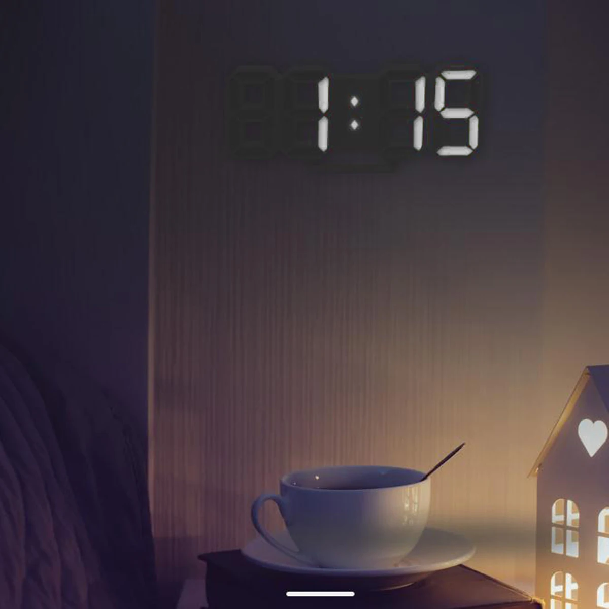Digital USB Desktop Clock LED 12/24 Hours Display Alarm with Snooze Mode 8888 | Дом и сад