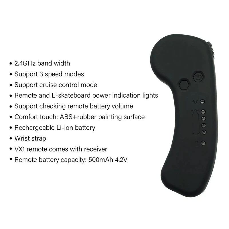 

Vx1 2.4Ghz Remote Control Transmitter With Receiver For Electric Skateboard Single V4 V6 Rc Car Boat E-Bike Robot