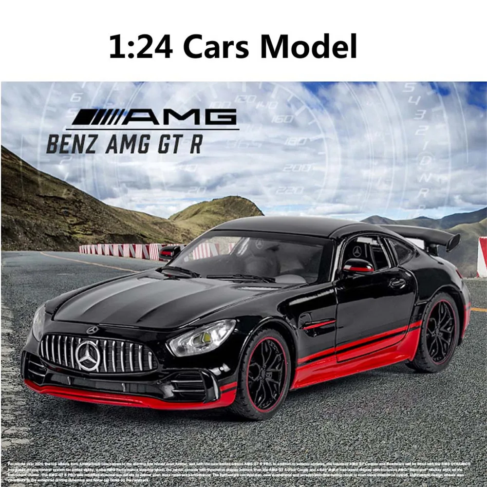 

Car Model 1:24 GTR Black Samurai Special Edition 4 Doors Alloy Cars Sound Light Pull Back Toy Collection Children Birthday Gift