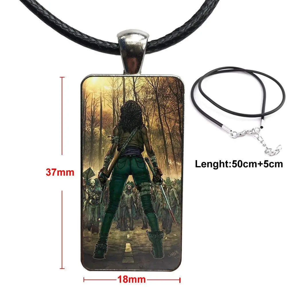 Ходячие мертвые ювелирные изделия со стальным покрытием стекло кабошон чокер